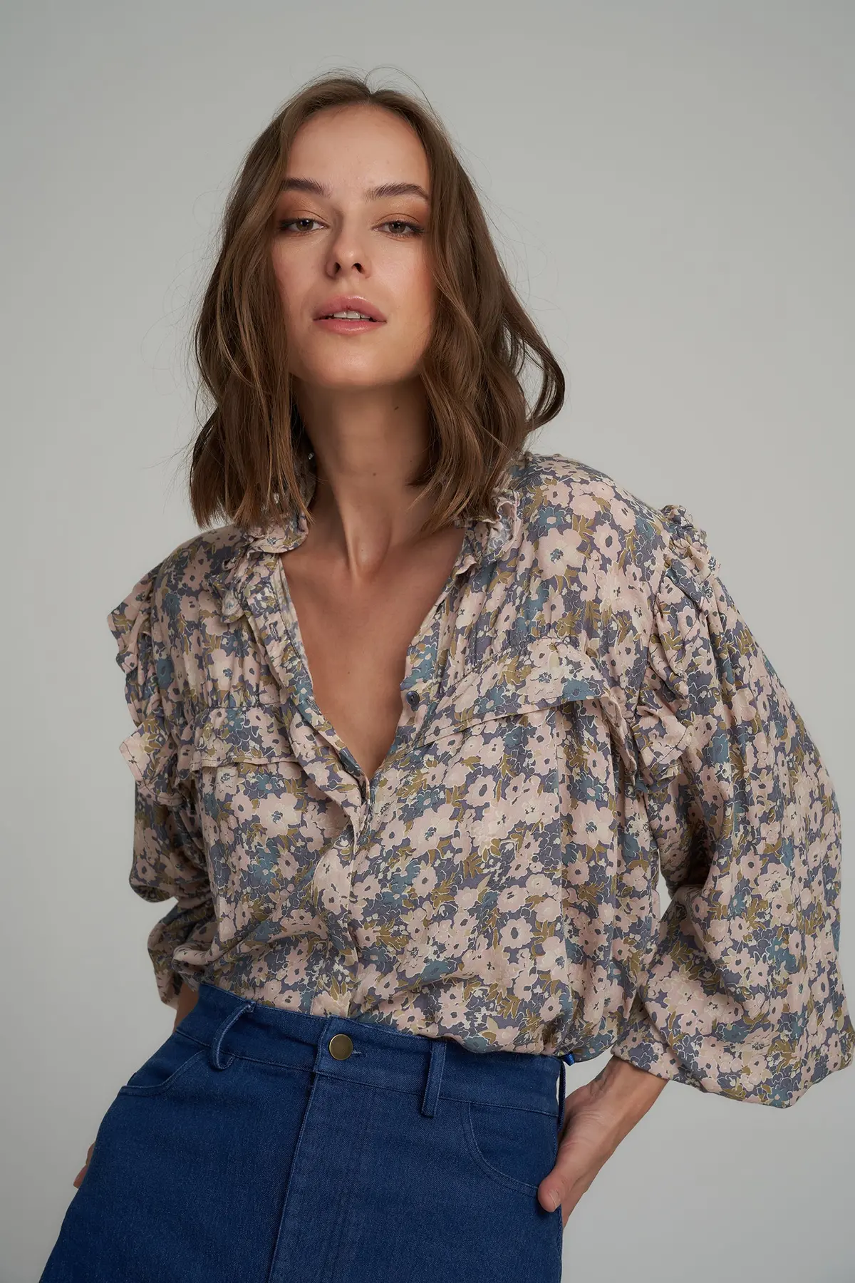 Lilya - Ratu Blouse - Floral Blue 1