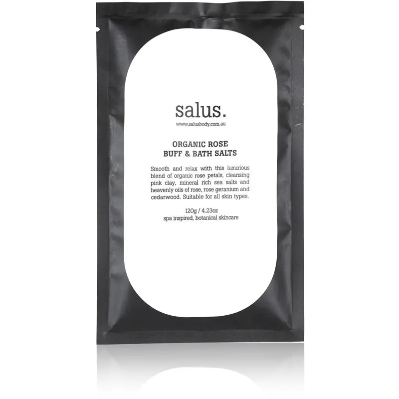 Salus Body - Organic Rose Buff & Bath Salts Sachet 1