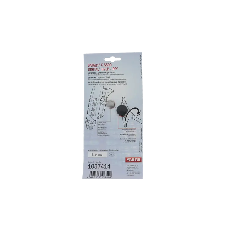 Sata Battery Kit For Satajet X 5500 Digital Spraygun 1