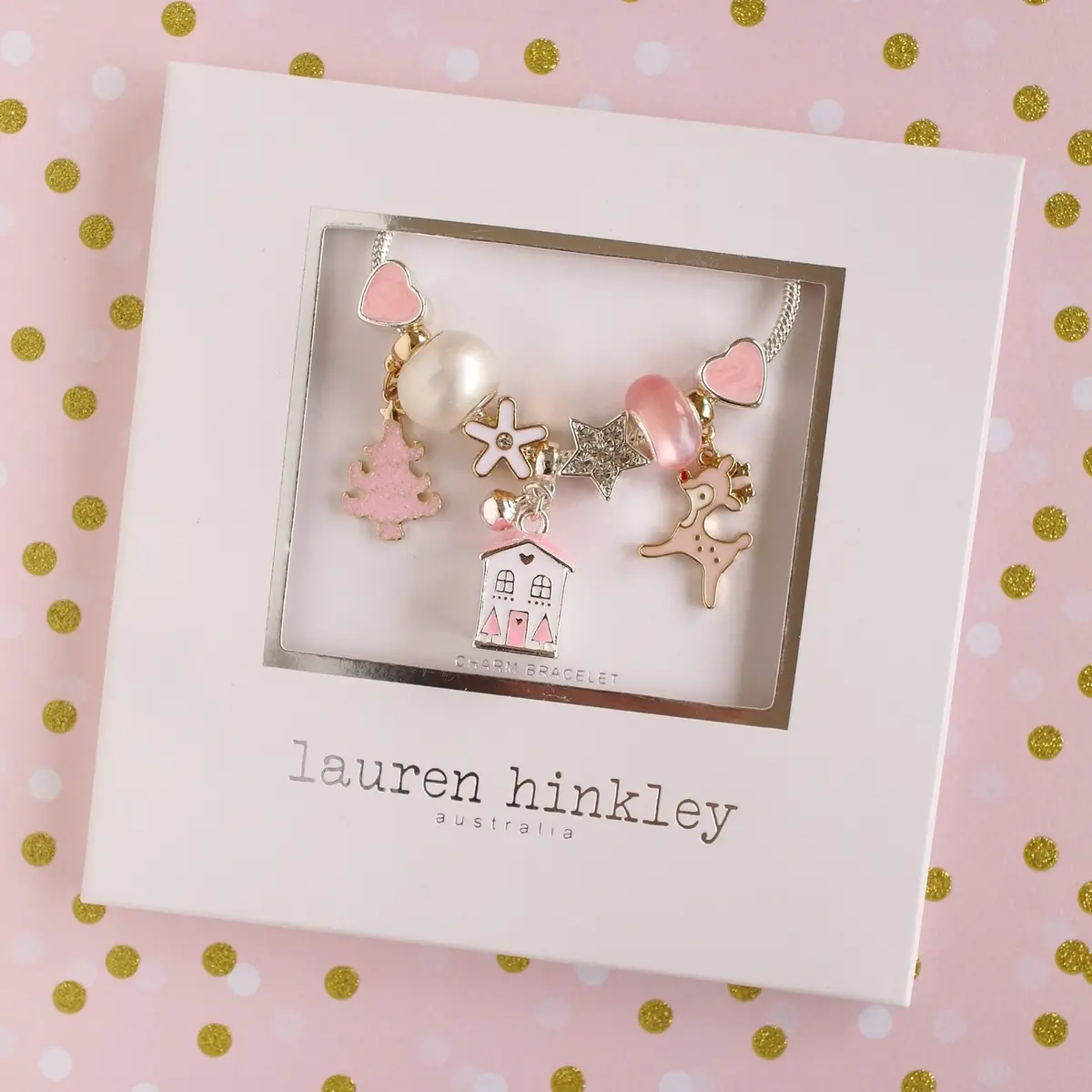 Lauren Hinkley - Pink Christmas Charm Bracelet 1