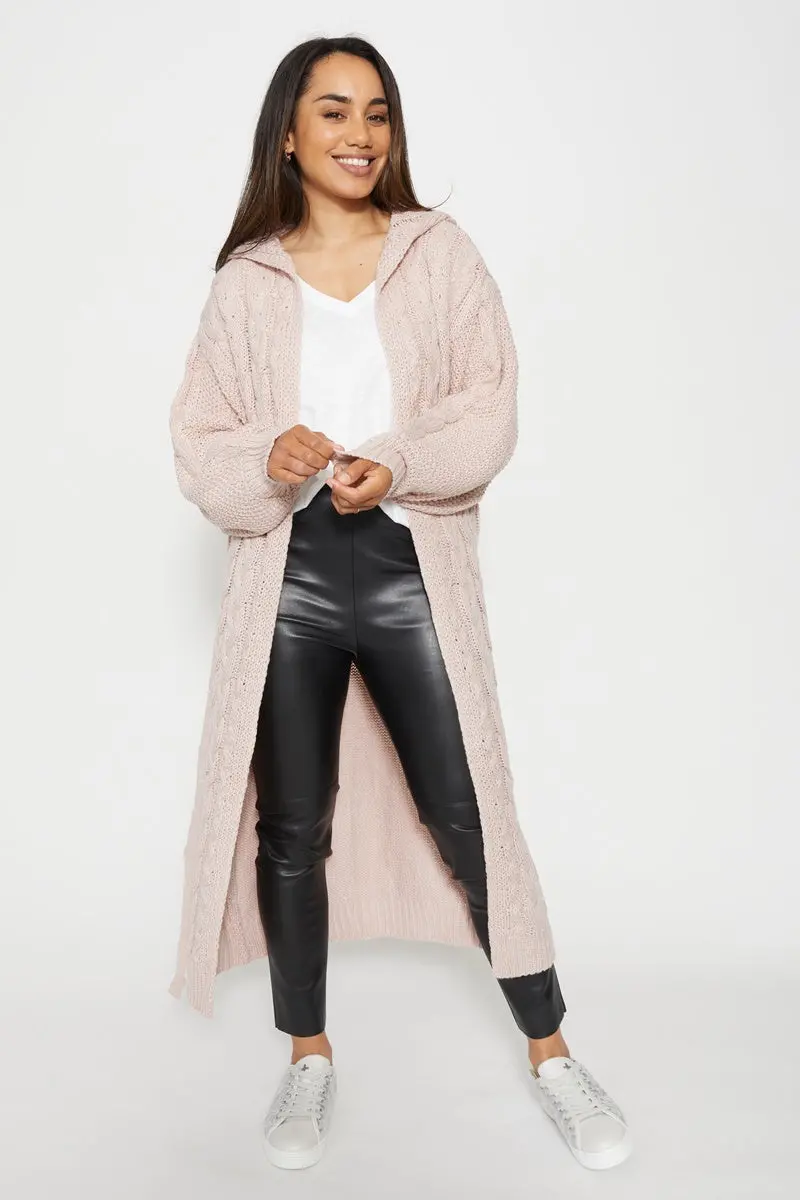 Stella + Gemma - Belinda Hooded Cardy - Blush 1