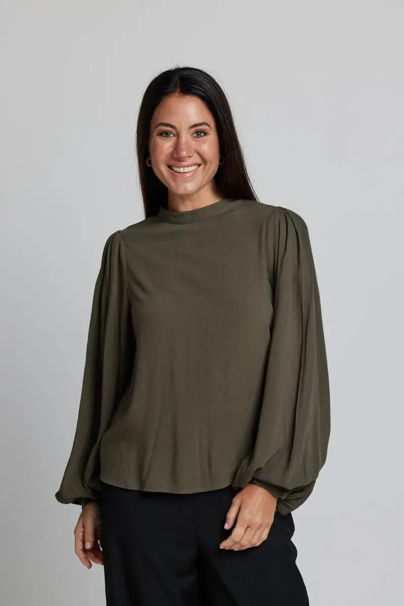 Stella + Gemma - Bowery Blouse - Crocodile 1