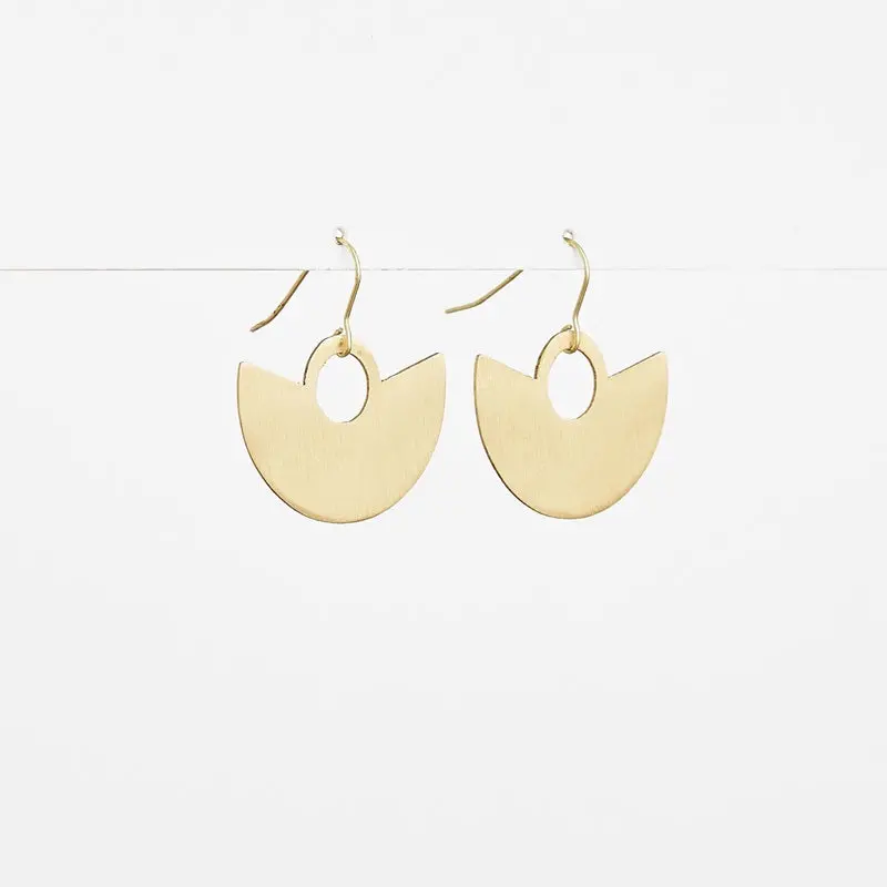 Stella + Gemma - Gold Half Moon Earrings 1