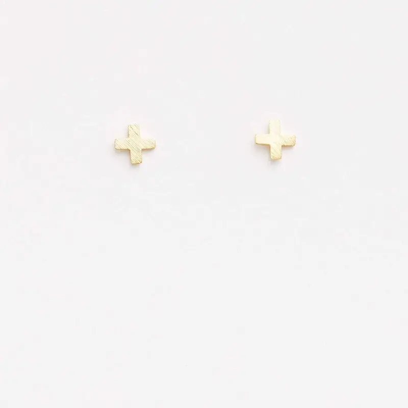 Stella + Gemma - Cross Earrings - Gold 1
