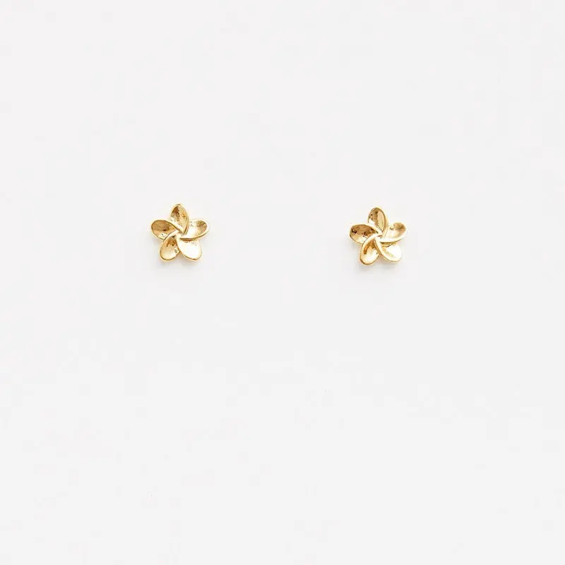 Stella + Gemma - Frangipani Earrings - Gold 1