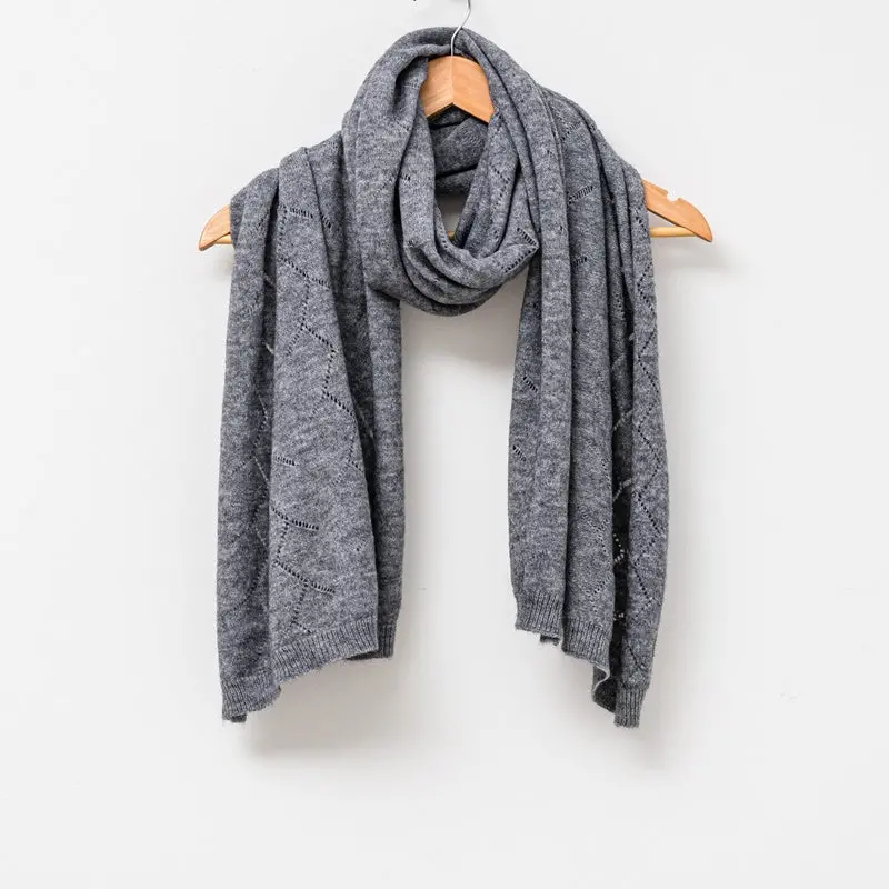 Stella + Gemma - Greta Knit Scarf - Steel 1