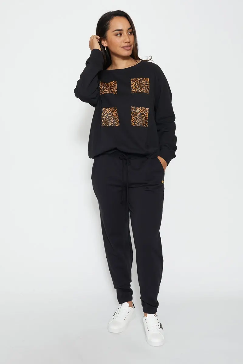 Stella + Gemma - Bliss Trackpant-Black 1