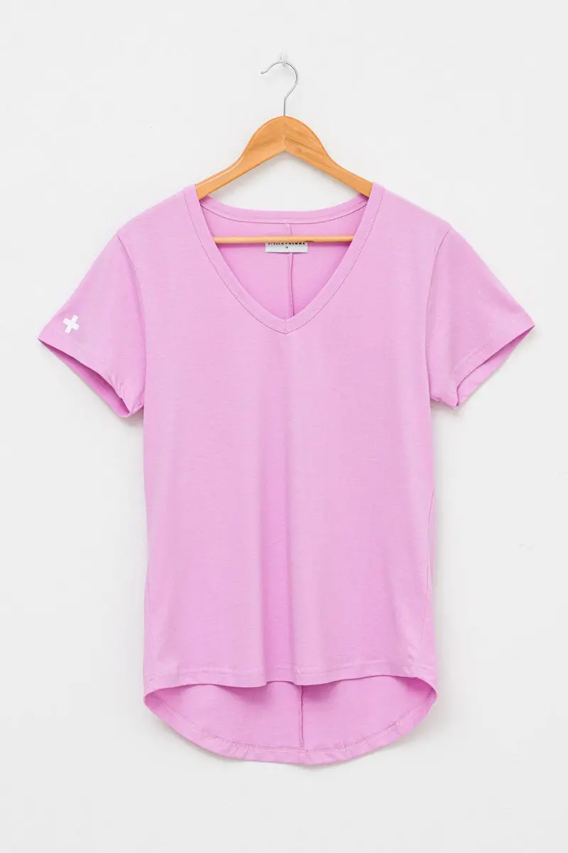 Stella + Gemma - Basics Tee V-Neck - Orchid 1