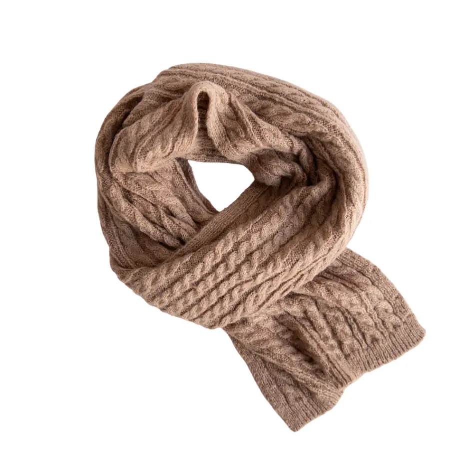 Sophie - Cosy Cable  Scarf - Mink 1