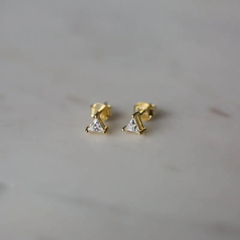 Sophie - You Rock Triangle Studs - Gold 1