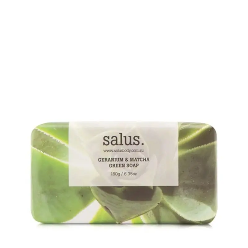 Salus Body - Geranium & Matcha Green Soap 1