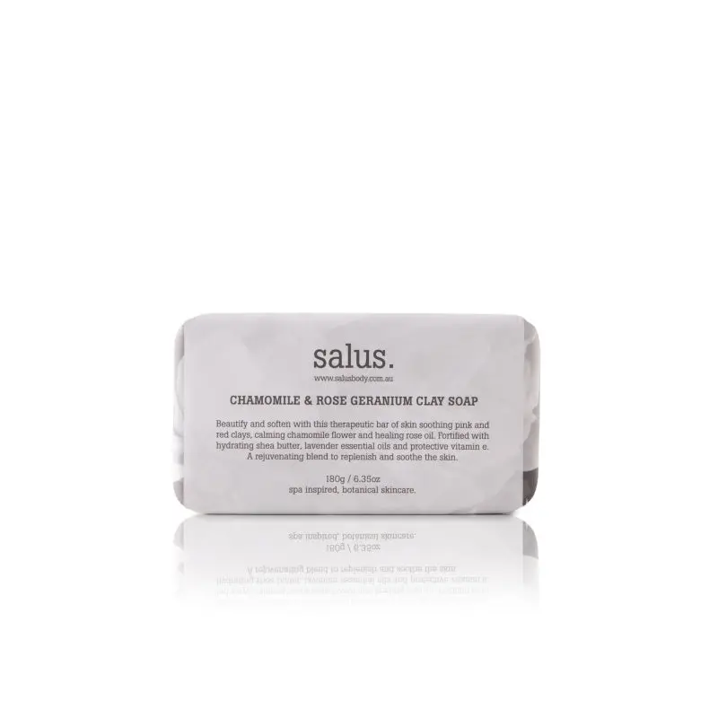 Salus Body - Chamomile & Rose Geranium Clay Soap 1
