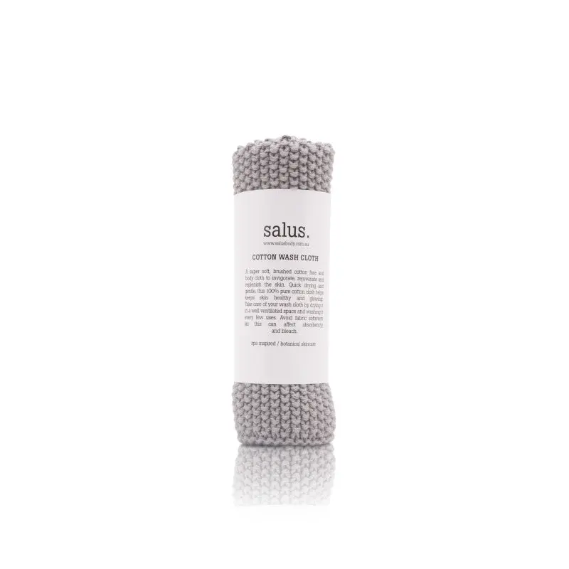 Salus Body - Cotton Wash Cloth - Grey 1
