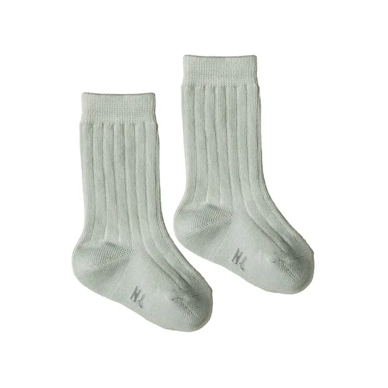Nature Baby - Organic Cotton Rib Socks - Sea 1