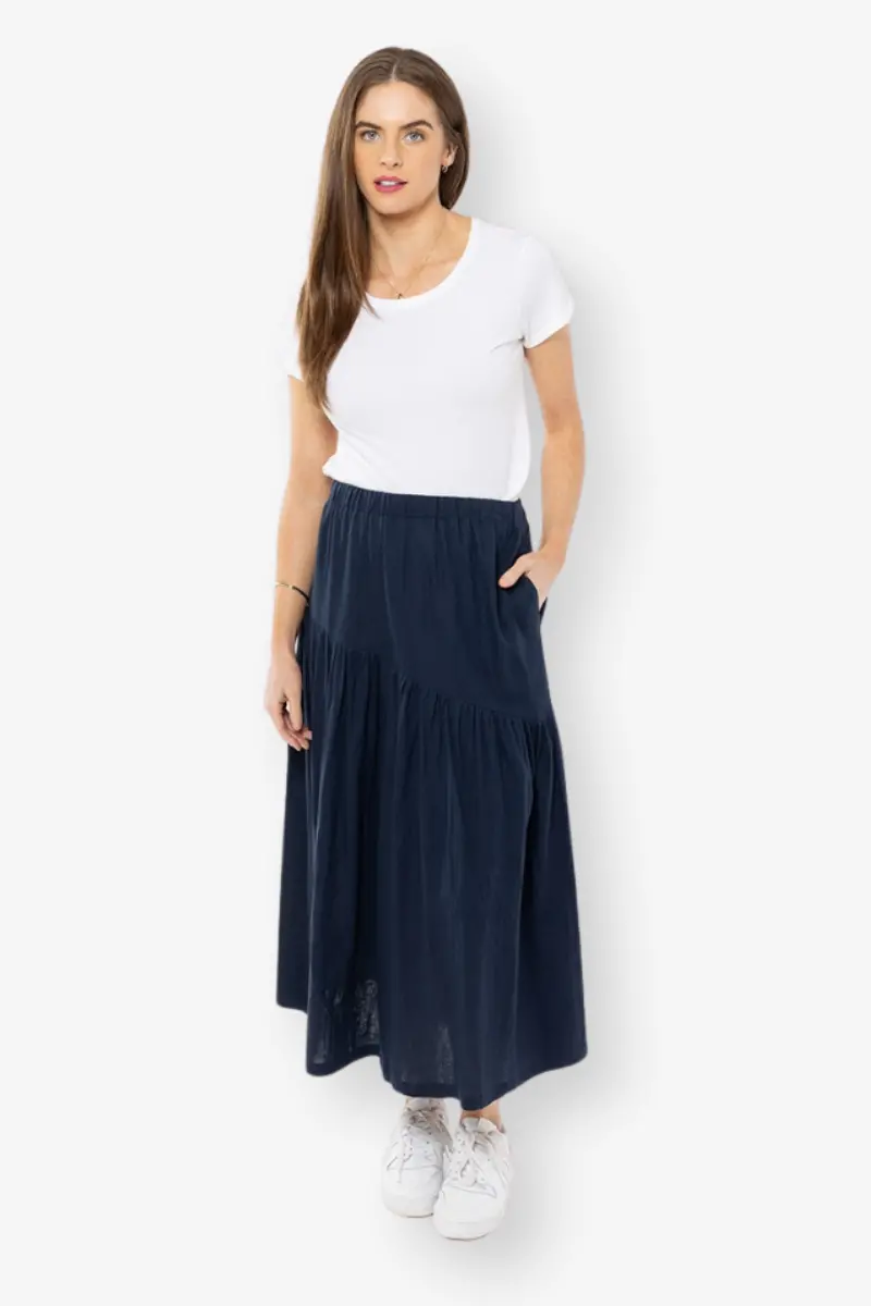 Seeking Lola - Devine Maxi Skirt - Denim 1