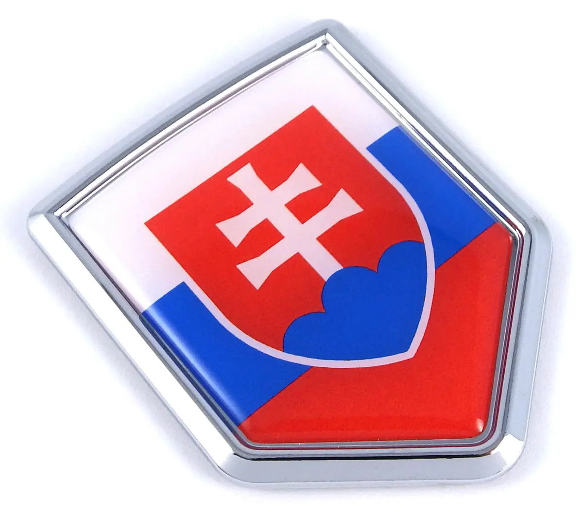 Slovakia Decal Flag Car Chrome Emblem Sticker 3D Badge Car Auto Bike 1