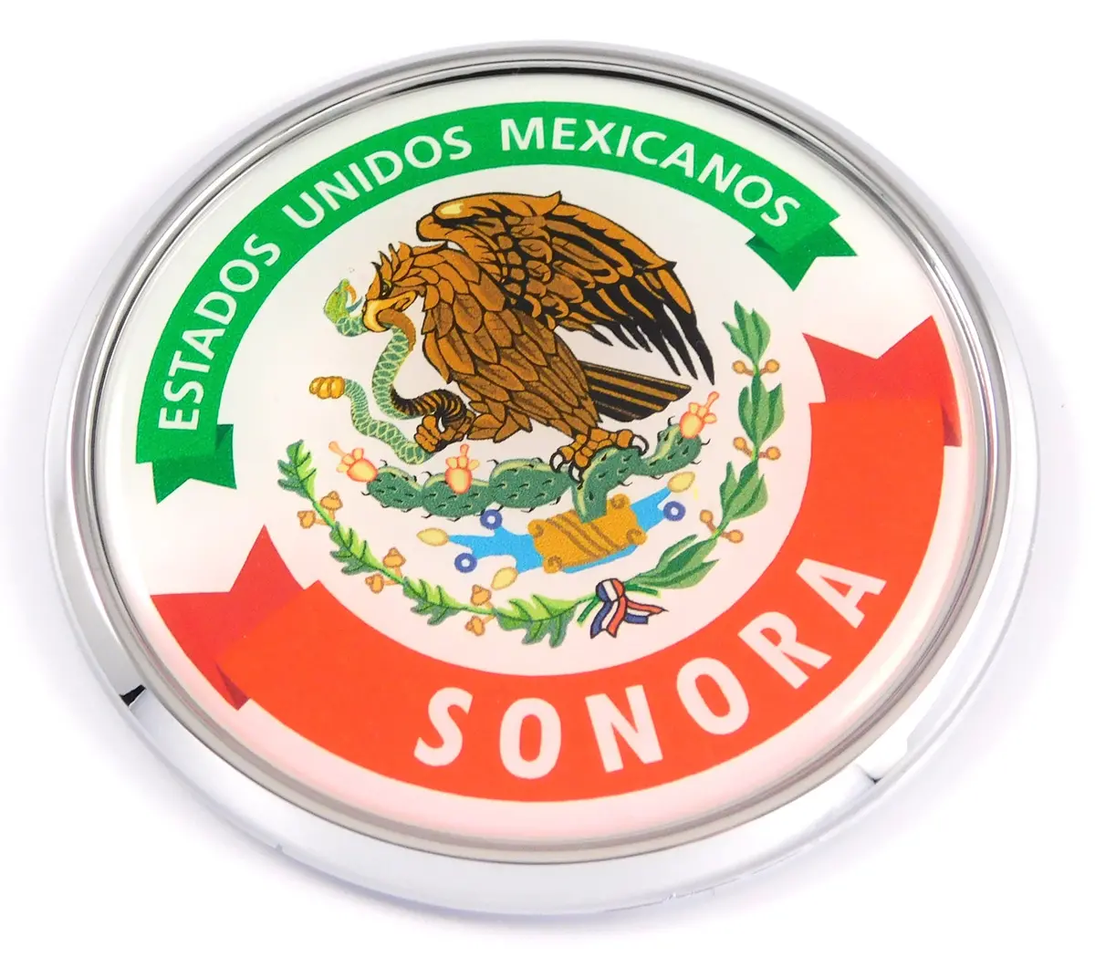 Sonora Mexico Mexican State Car Chrome Round Emblem Decal 3D Badge 2.75" 1