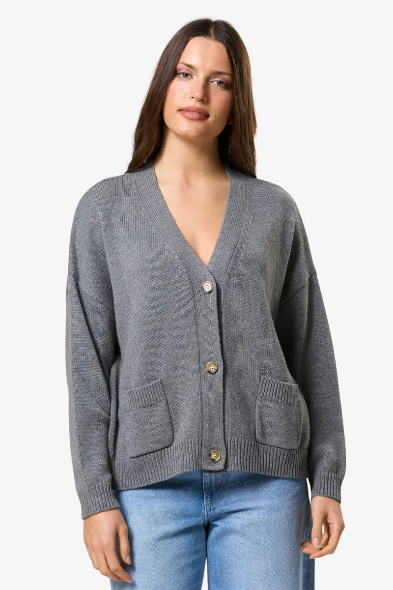 Stella + Gemma - Bentley Cardigan - Dark Grey 1