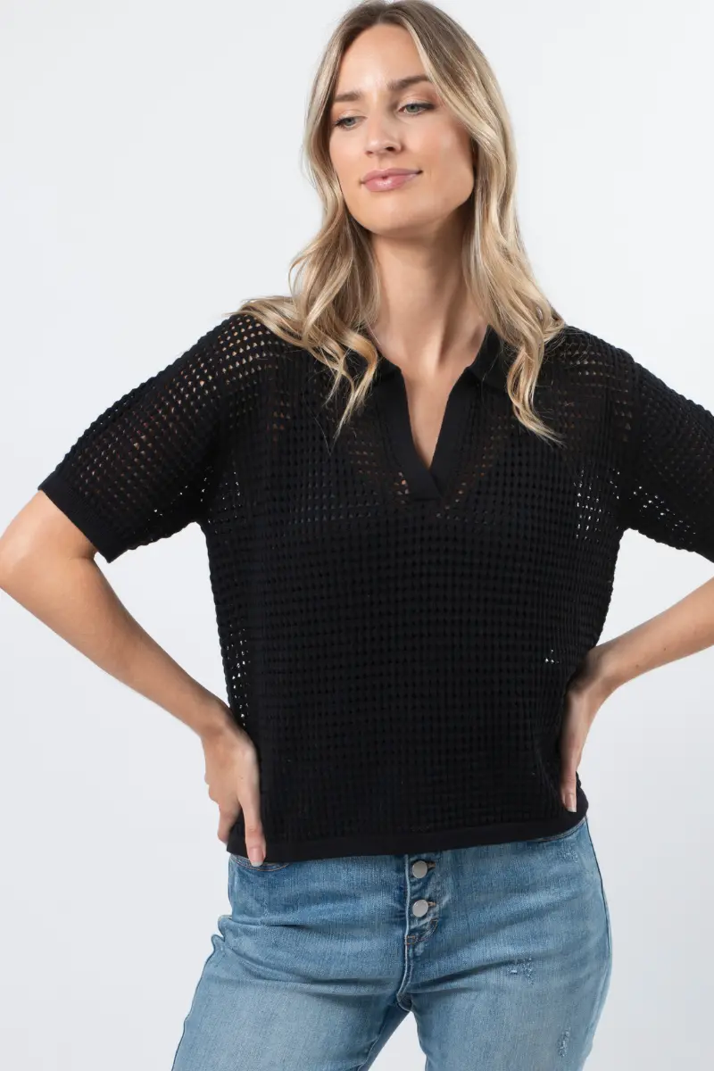 Stella + Gemma - Jonah Knit Top - Black 1
