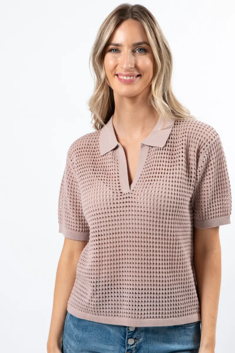 Stella + Gemma - Jonah Knit Top -  Blush 1