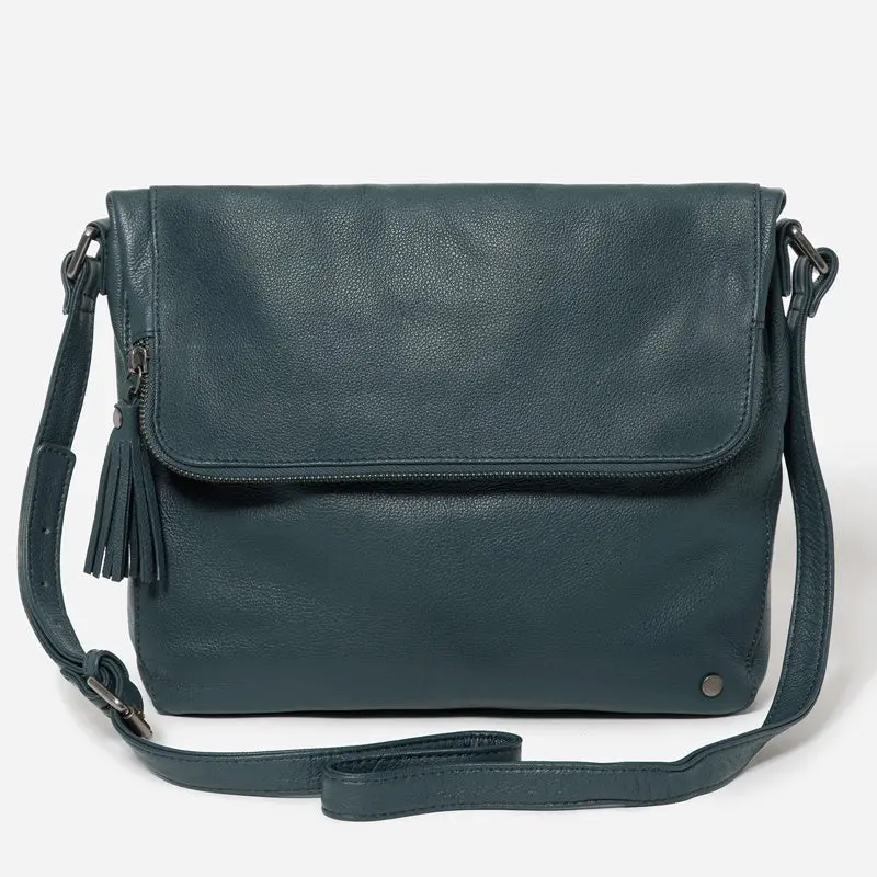Stitch & Hide - Alexa Satchel Bag - Sea 1