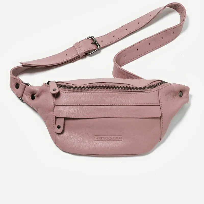 Stitch & Hide - Bailey Hip Bag - Dusty Rose 1