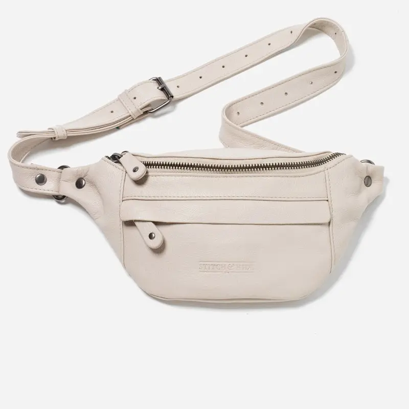 Stitch & Hide - Bailey Hip Bag - Ivory 1