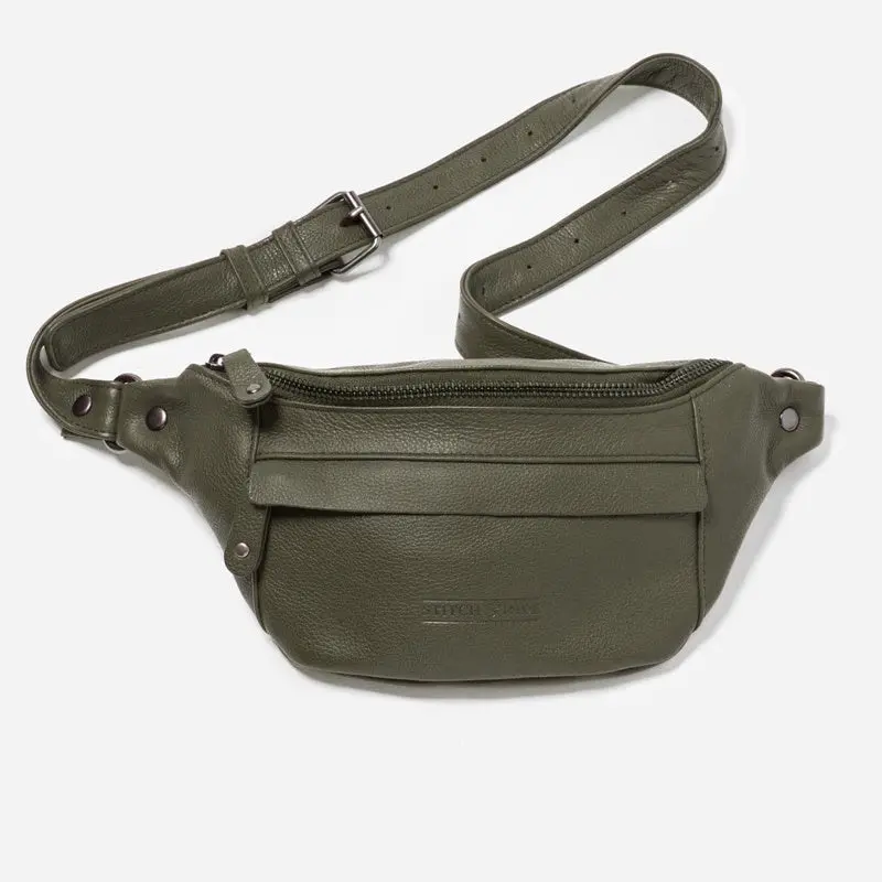 Stitch & Hide - Bailey Hip Bag - Olive 1