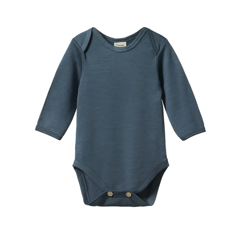 Nature Baby - Merino Body Suit - Stormy 0-3M 1