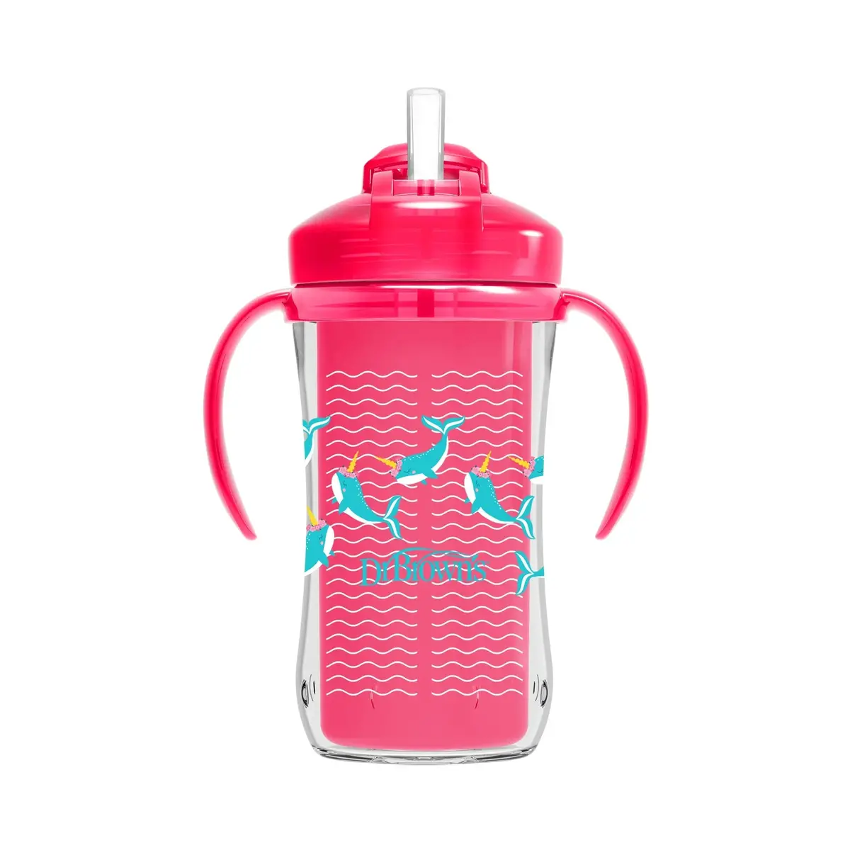 Vaso Térmico Con Pajita 300Ml 12M+ Rosado, Dr.Brown's 1