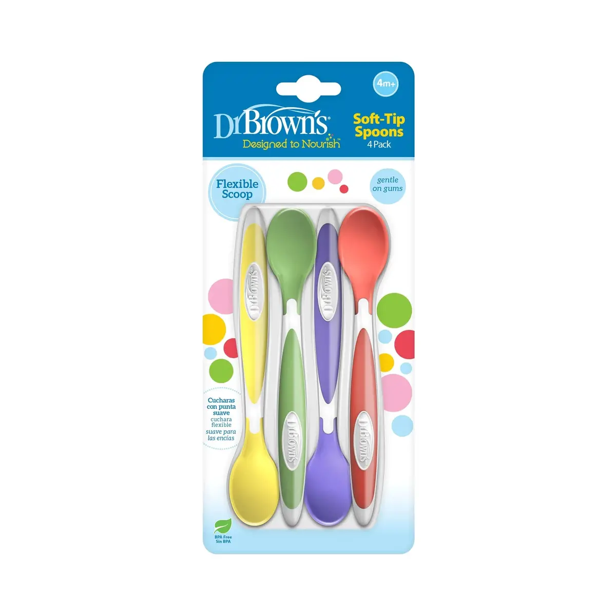 Pack 4 Cucharas Punta Blanda 4M+, Dr.Brown's 2