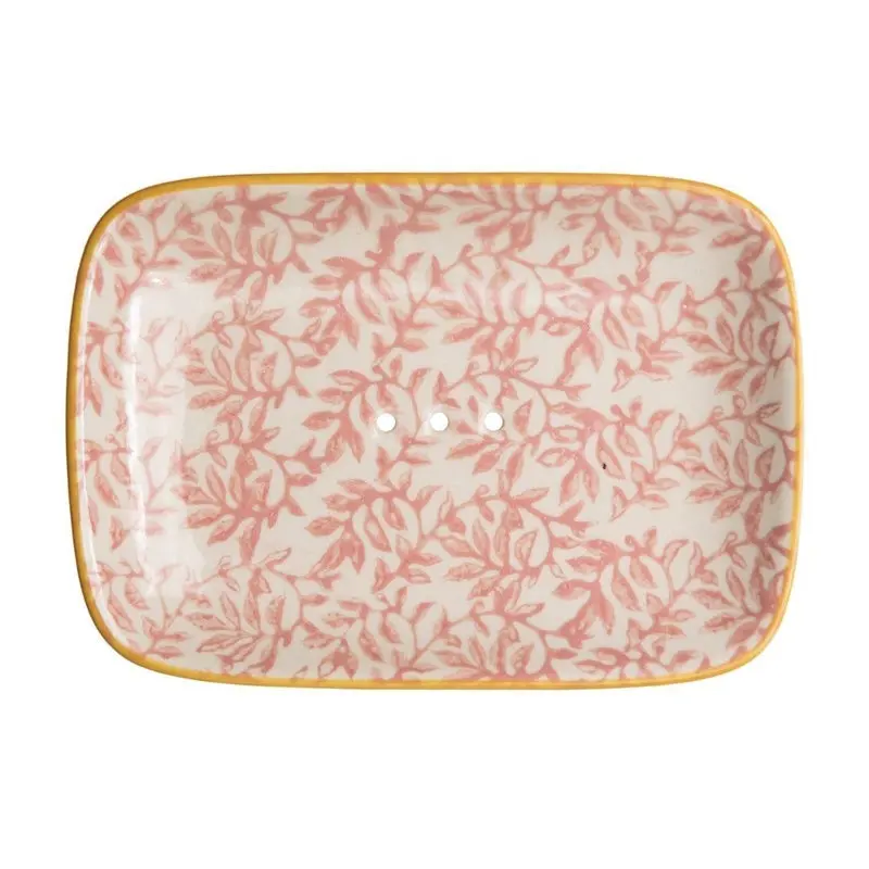 Artisanal - Soap Dish - Pink Floral 1