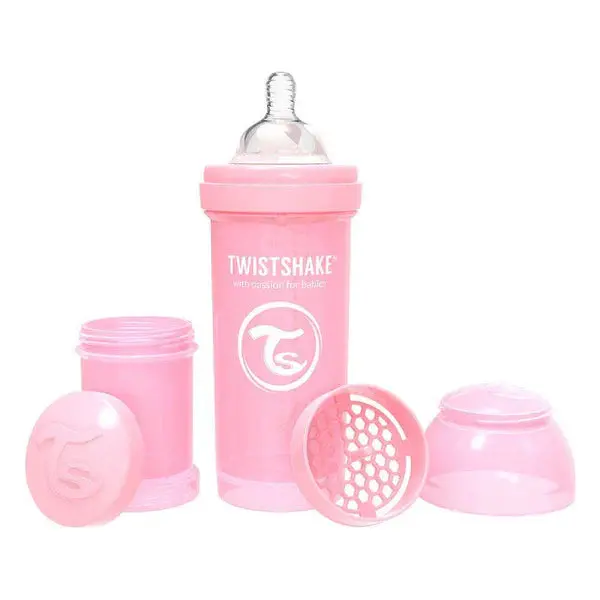 Mamadera Twistshake Anti-Cólico 260Ml Rosado Pastel 1