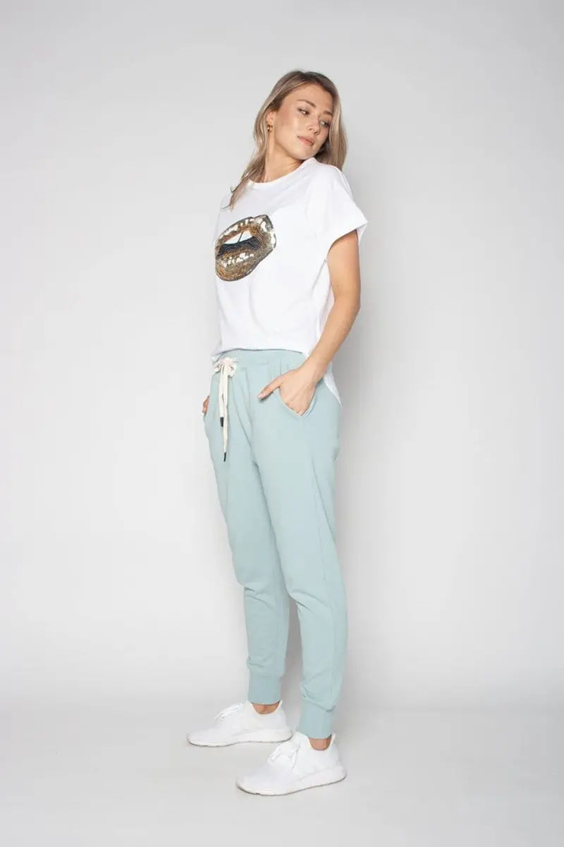 The Others - Relaxed Tee - White With Sequin Lips 3