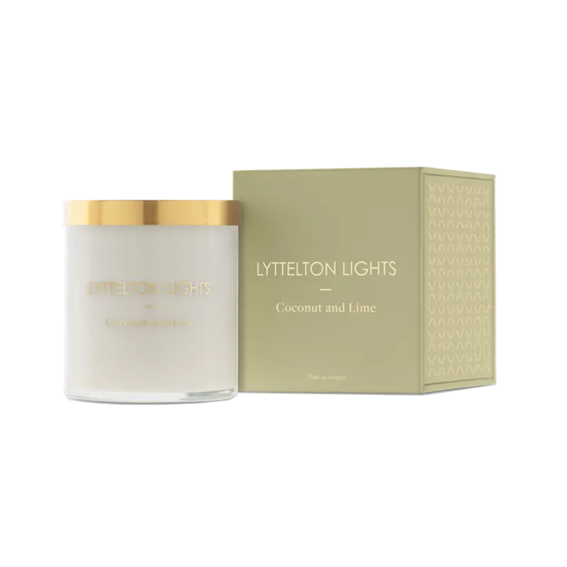 Lyttelton Lights - Medium Candle - Coconut & Lime 1