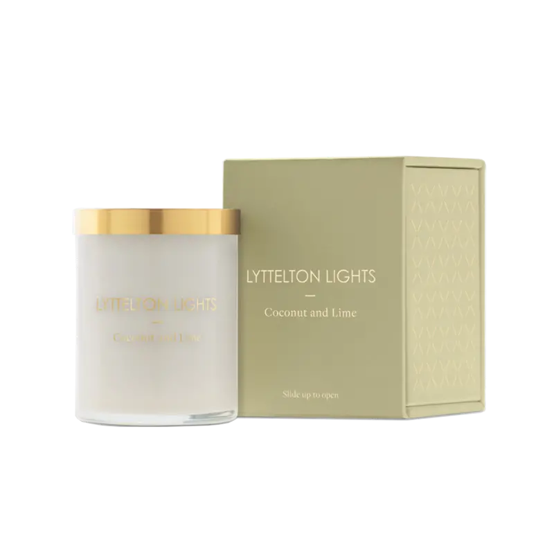 Lyttelton Lights - Small Candle - Coconut & Lime 1