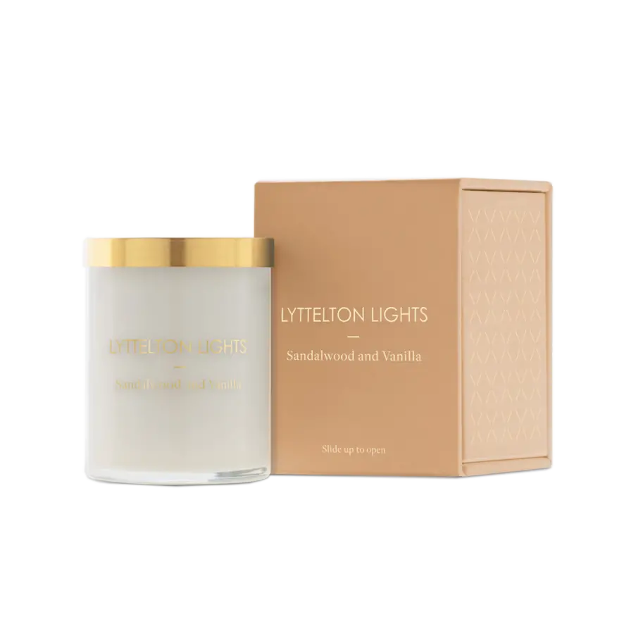 Lyttelton Lights - Small Candle - Sandalwood & Vanilla 1