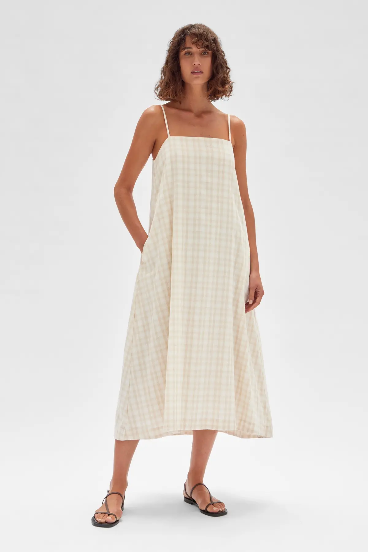 Assembly Label - Tully Dress - Stone Check 1