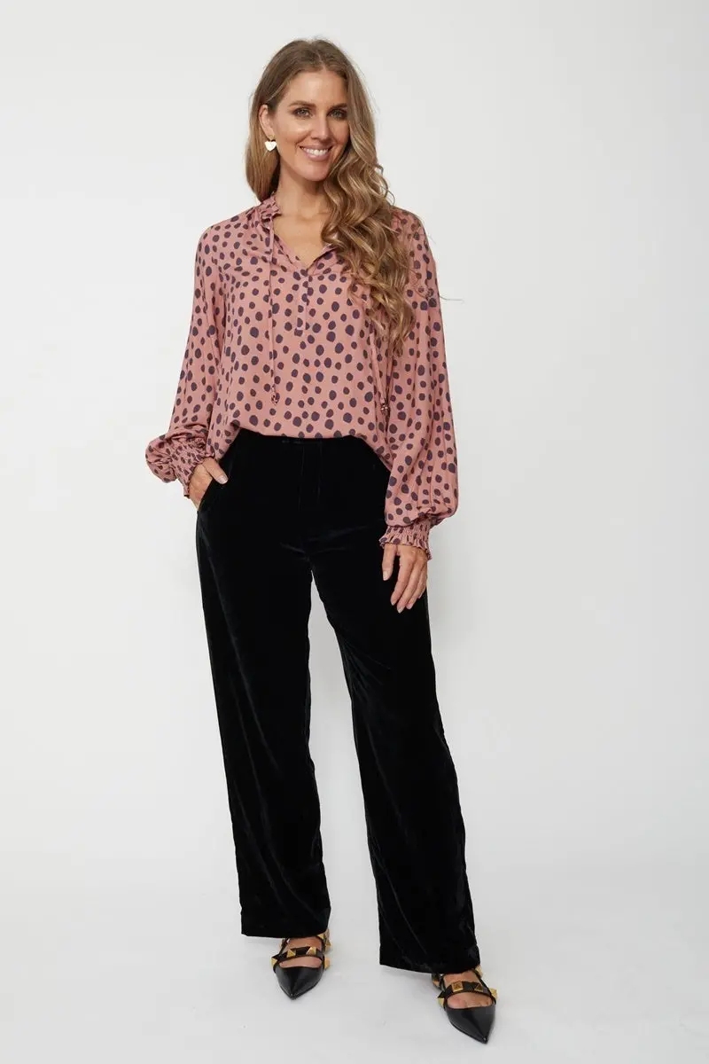 Stella + Gemma - Tyra Shirt - Mulberry Spot 1