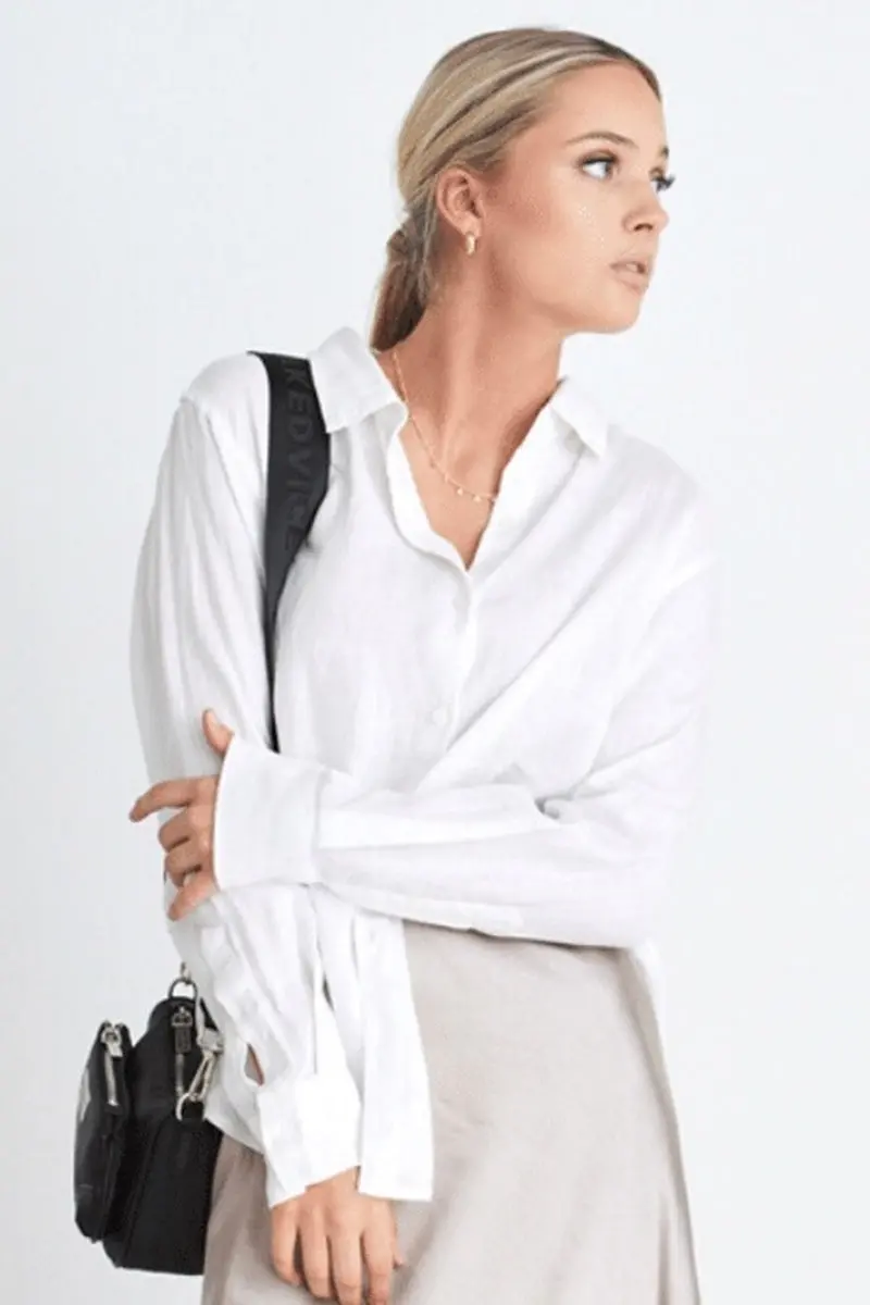 Re:Union - Supreme White Linen Oversized Shirt 1