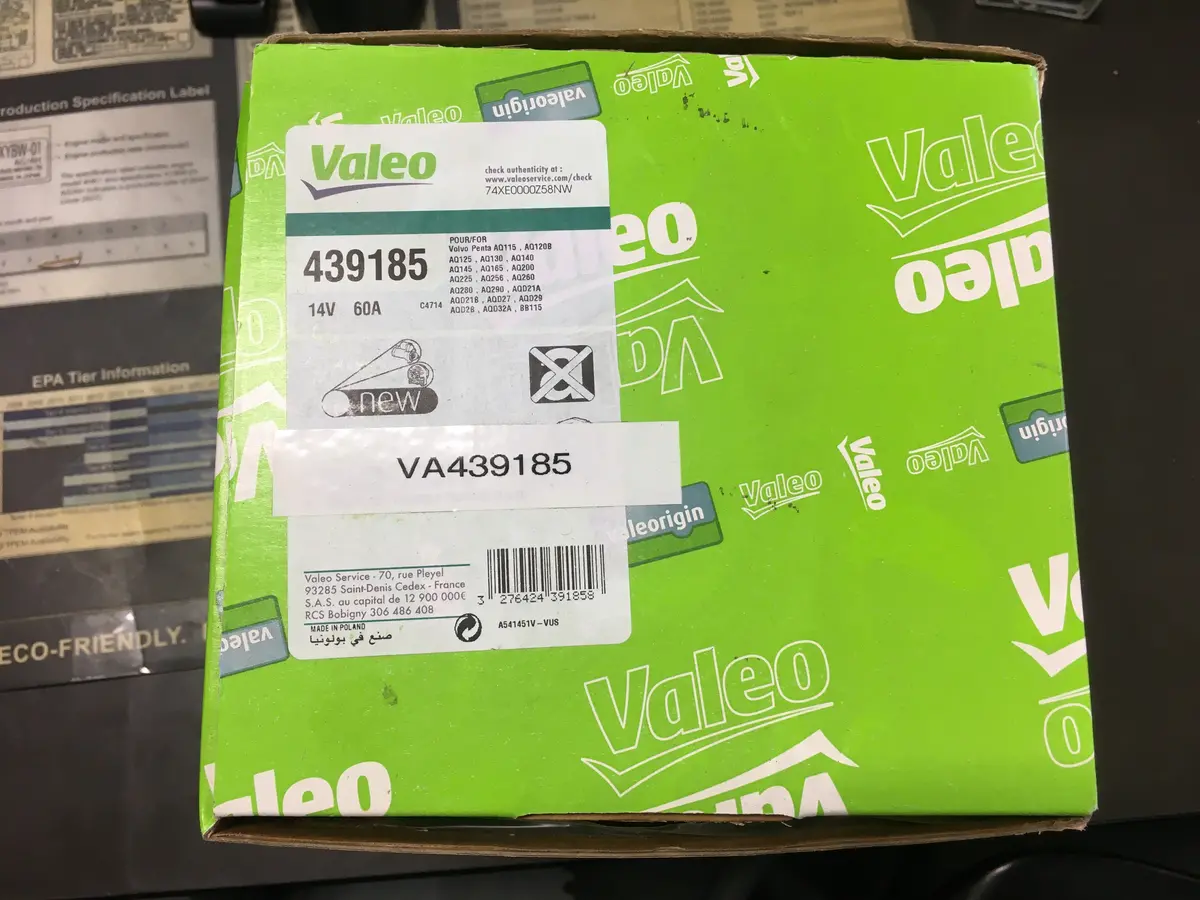Valeo Alternator For Volvo Penta 439185 /  Va439185 1
