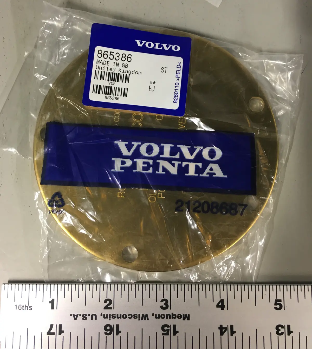 Volvo Penta Cover Raw Water Pump 865386 1