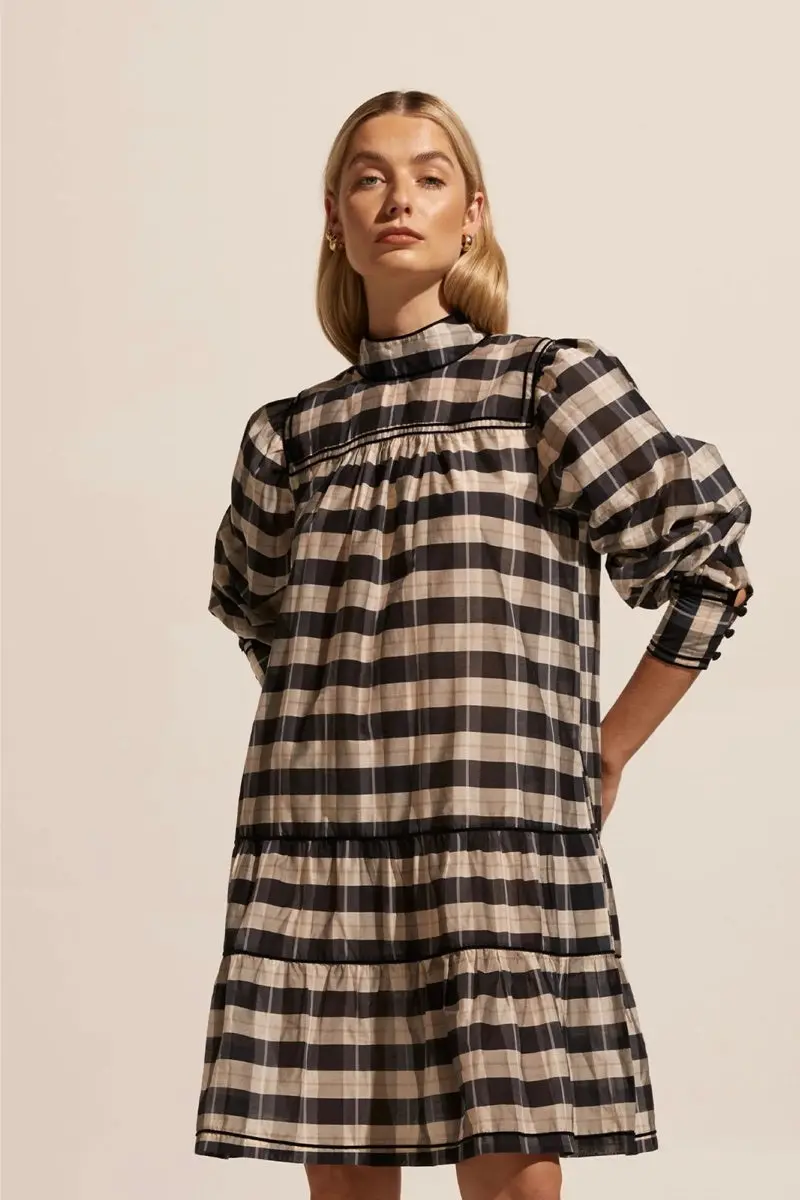 Zoe Kratzmann - Prowess Dress - Black/Ecru Check 1
