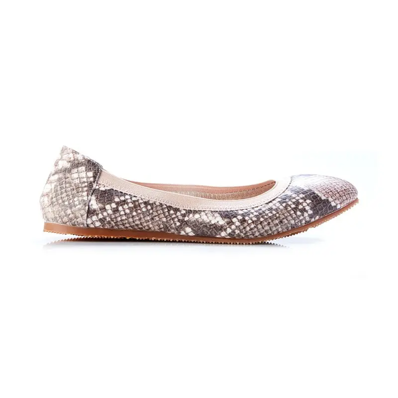 Walnut Melbourne - Ava Artisan Ballet Flat - Blush Python 1