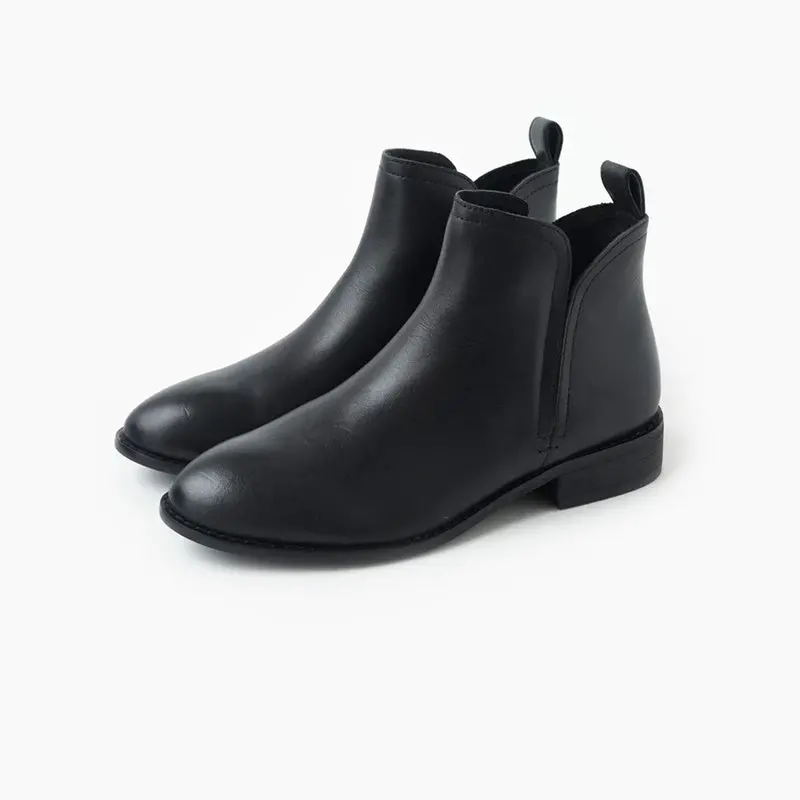 Walnut - Douglas Leather Boot - Black 1