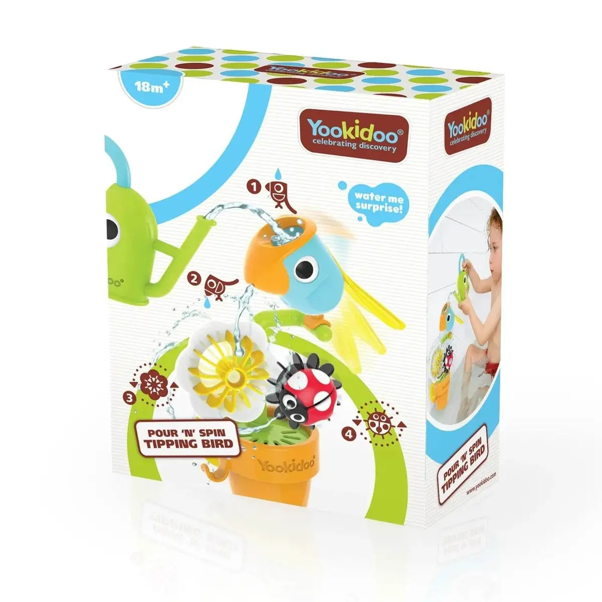 Juguete De Baño Tucan Y Chinita De Agua, Yookidoo 1