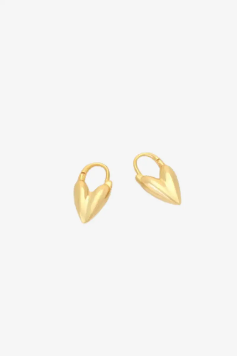 Zafino -Jess Heart Hoop - Gold 1
