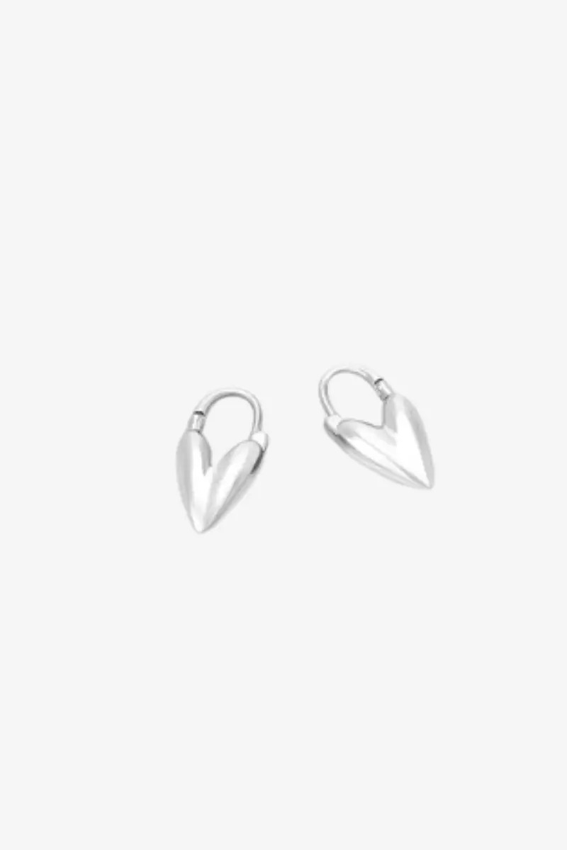 Zafino - Jess Heart Hoop - Silver 1