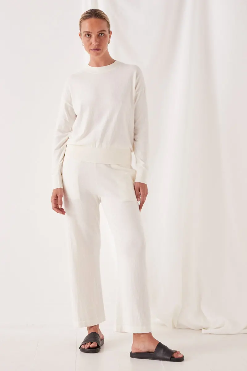 Assembly Label - Cotton Cashmere Lounge Top - Antique White 1