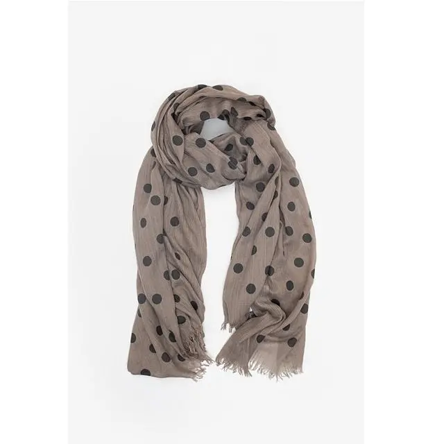 Antler - Black Spot Scarf - Taupe 1